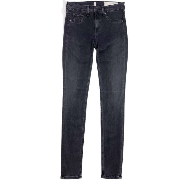 Rag & Bone Mid-Rise Legging Jean Stretch Night Wash Charcoal Grey Black 28 - Picture 1 of 10